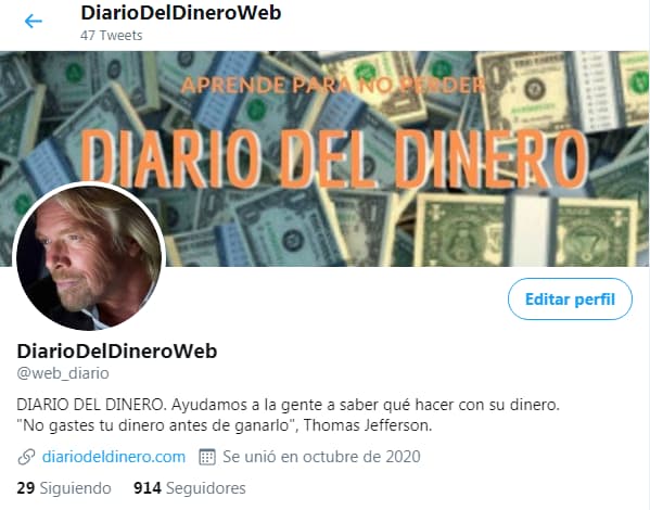 Twitter de Diario del Dinero